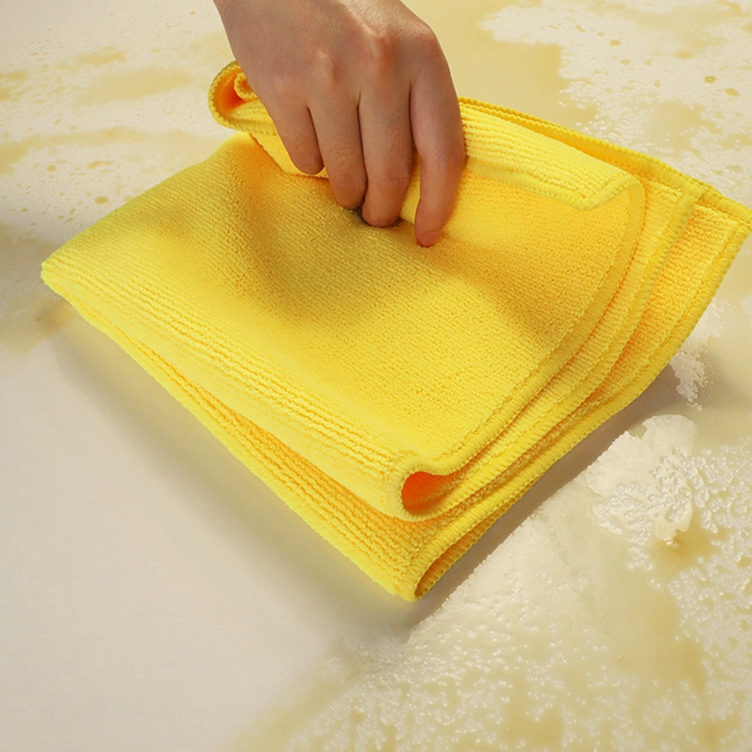 Microfiber Cleaning Cloth Super Absorbent Kitchen Microfiber Cleaning Towel Soft Cloth Support Customized Logo