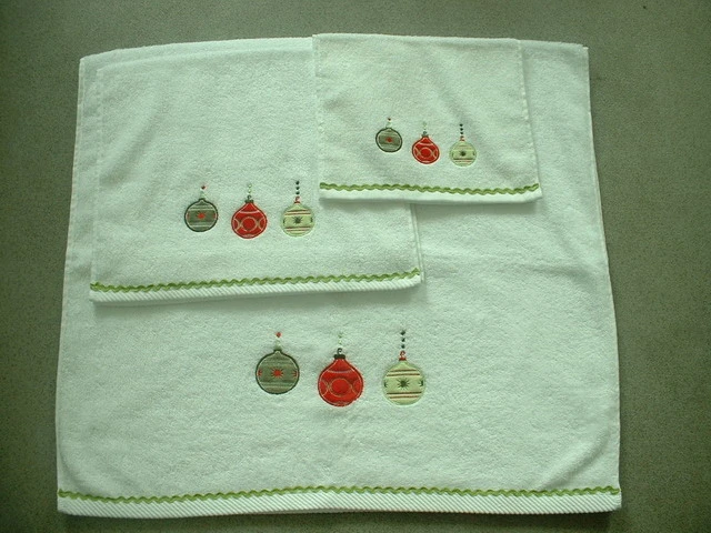 Embroidery Waffle Cotton Tea Towels Soft Kitchen Dish Wipe Hands Towels