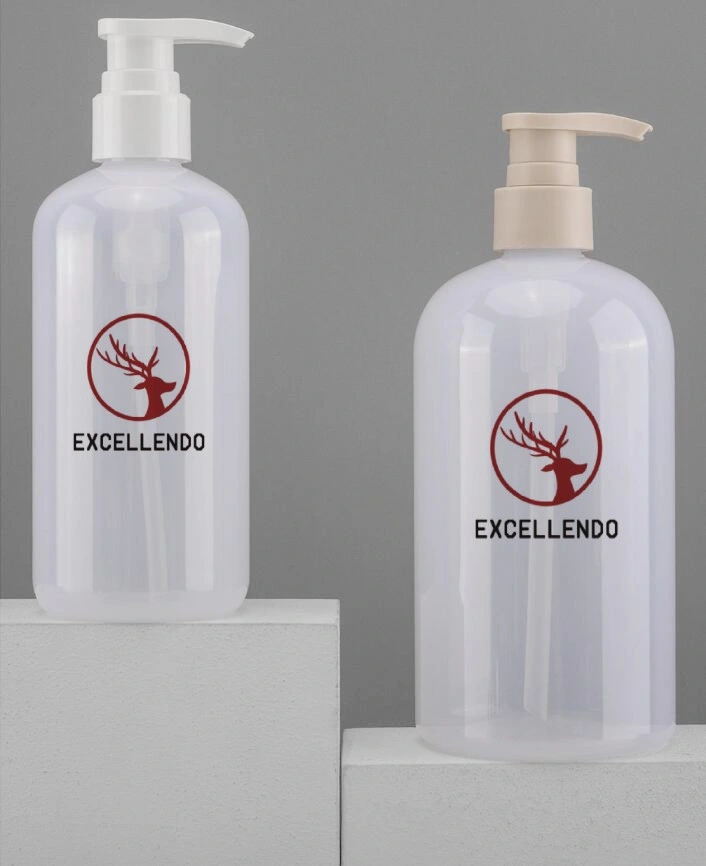 300/500ml Clear Plastic Bottle with White or Yellow Color Lotion Pump