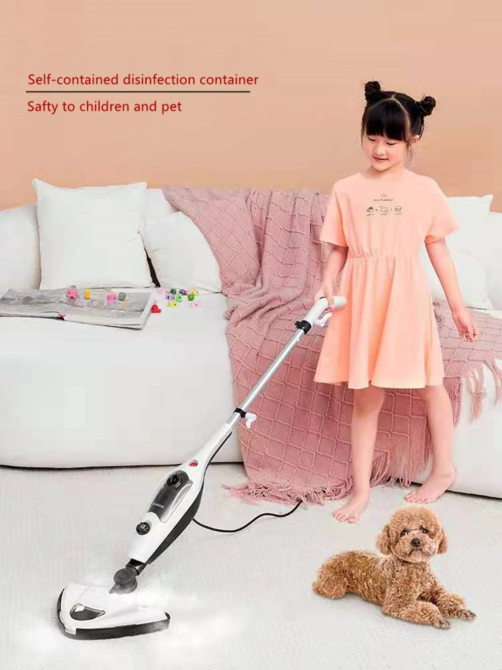 Detachable Handheld Steam Mop with 180 &Deg; for Powerful Cleaning