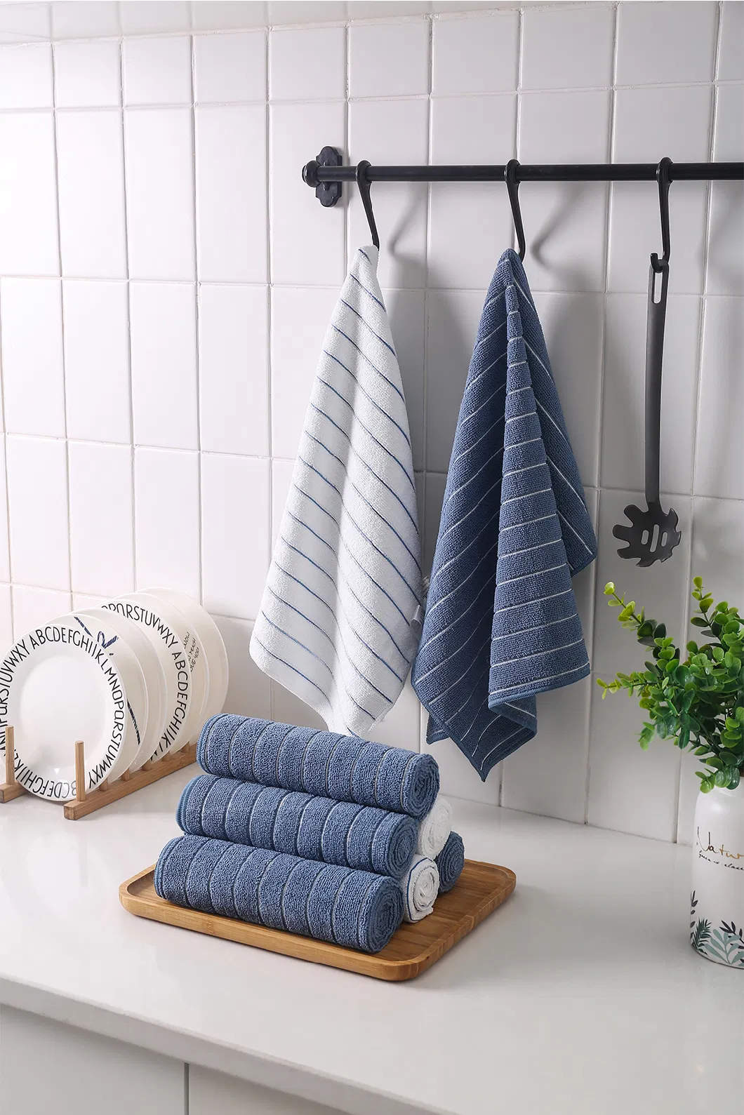 330GSM 45*65cm Microfiber Kitchen Household Cleaning Cloth Car Clean Dishcloth