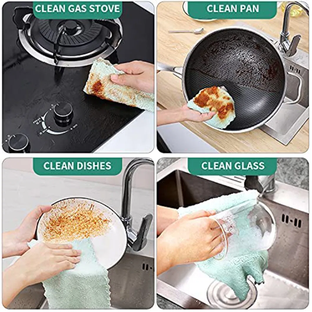 Black Highly Absorbent Car Bathroom Kitchen Dishes Glass Microfiber Cleaning Towel Cloths 6