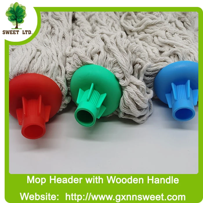 Wholesale Custom Cotton Mop with Yarn Wet Mop Plastic Head