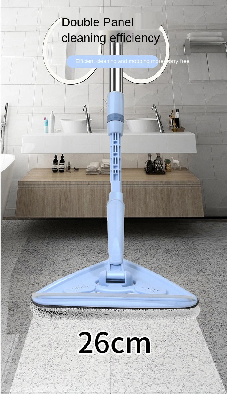 Large and Long Household Multifunctional Non-Dead Corner Cleaning Wet and Dry Triangle Bendable Dust Removal Mop