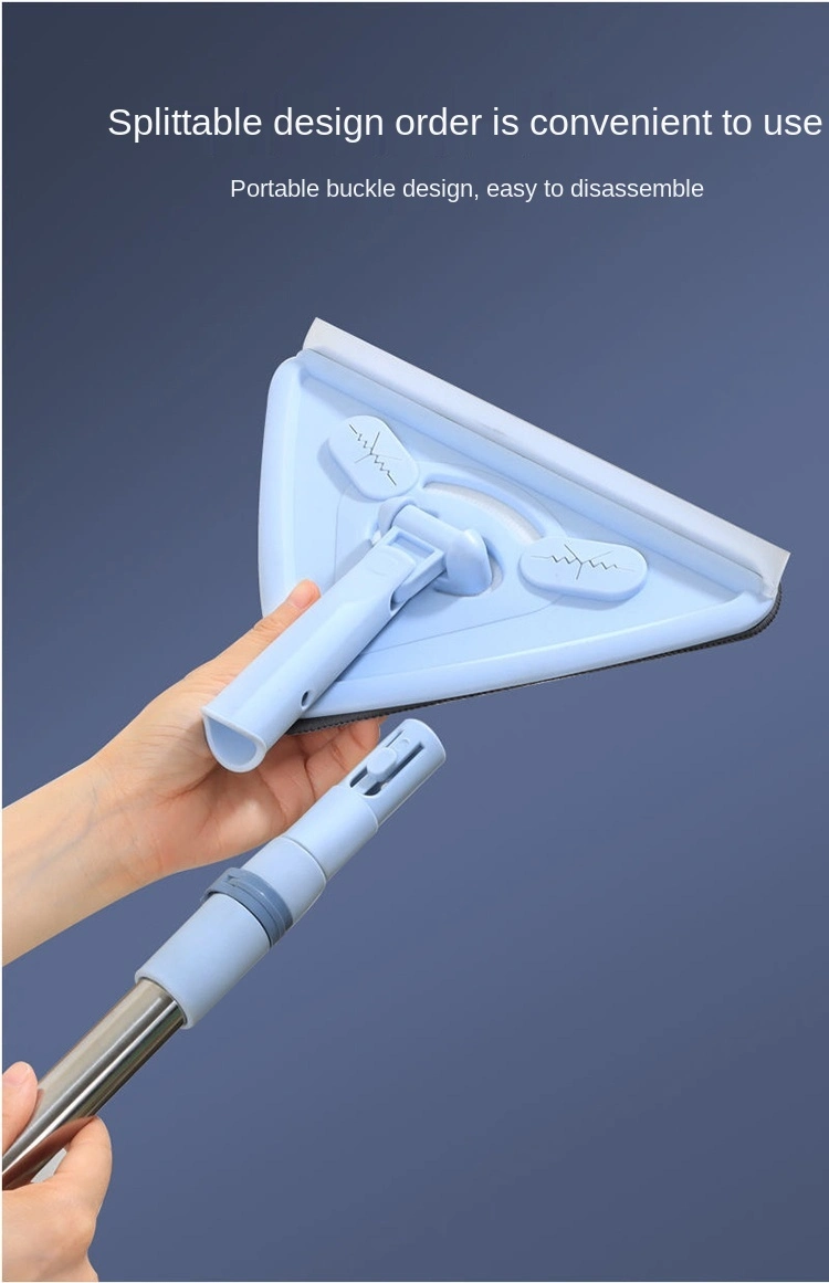 Large and Long Household Multifunctional Non-Dead Corner Cleaning Wet and Dry Triangle Bendable Dust Removal Mop