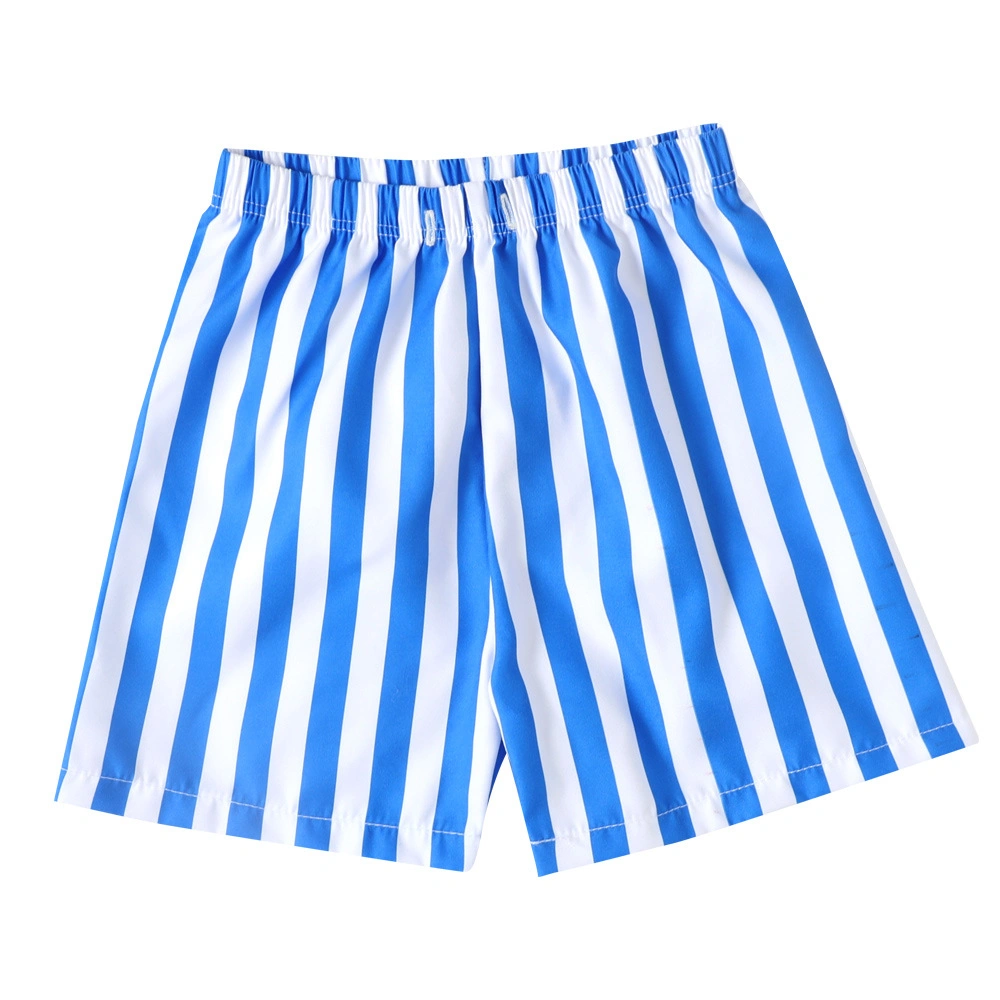 2-16y Boys Green/White Stripe Shorts Summer Teenage Big Boys Swimming Shorts Kids Boys Beach Shorts Children&prime;s Pants Clothing Recycled Polyester Microfiber