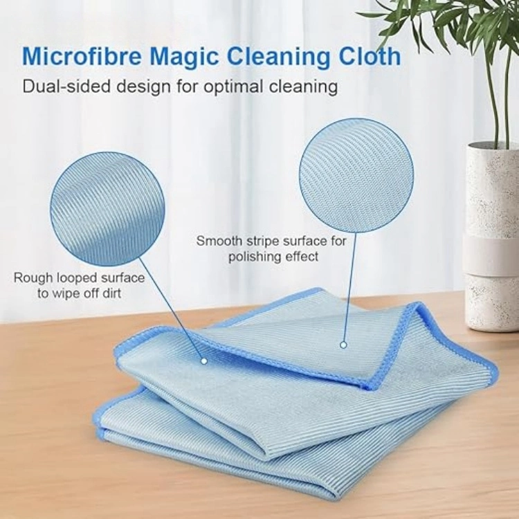 High Absorbency Lint Free Microfiber Cleaning Cloth for Mirror Windows Stainless Steel