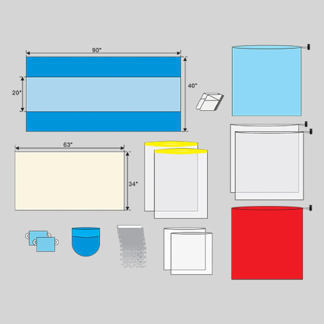 O. R. Surgical Turnover Kit Contain Disposable Linens, Bags and Mop Heads