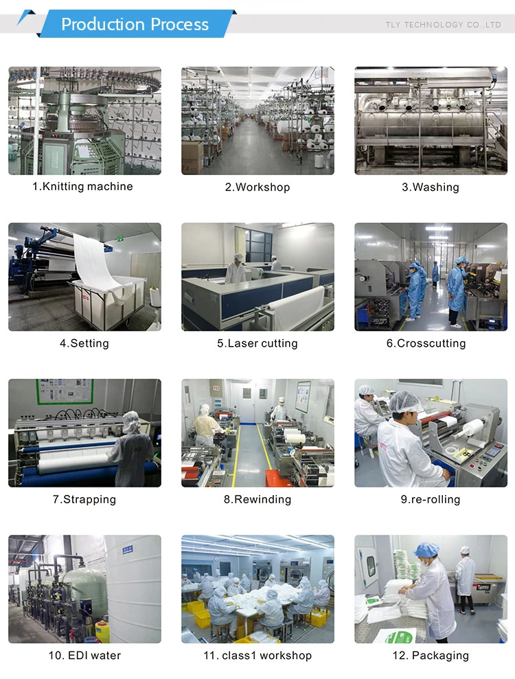 Lint-Free LCD Roll Microfiber Cleanroom Cloth