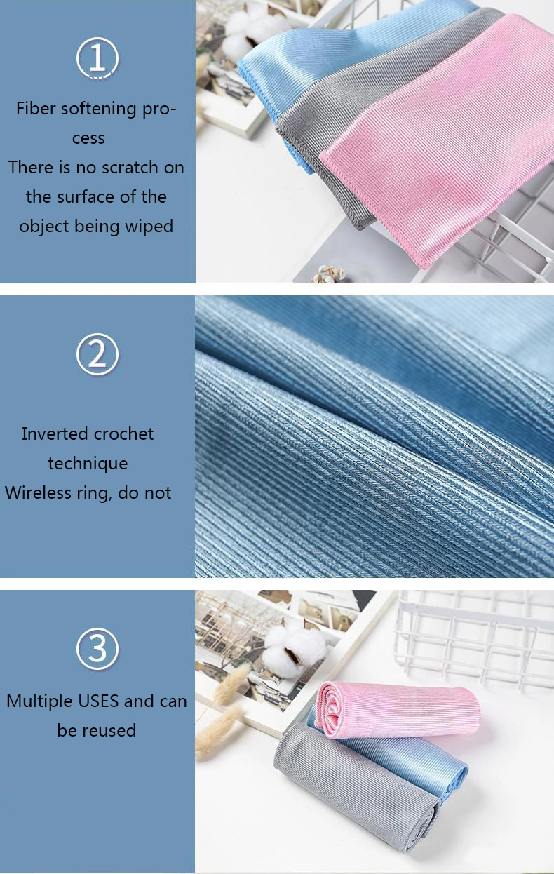 Anti-Fog Microfiber Reusable Cleaning Cloth Soft for Furniture Glass Microfiber Cloth for Multipurpose