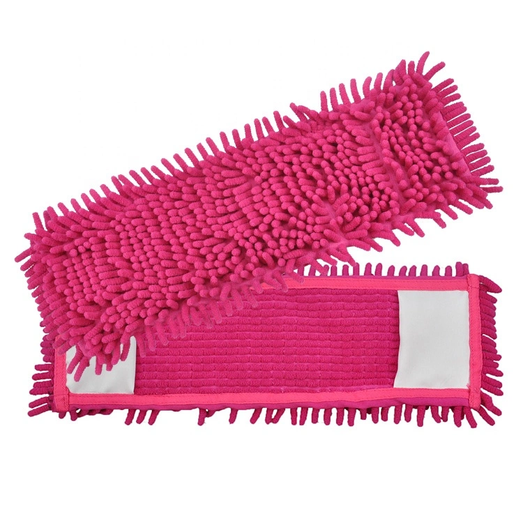 Wholesale Machine Washable Microfiber Mop Clean Floor Chenille Flat Microfiber Mops Cleaning Cloths Floor Mop Head