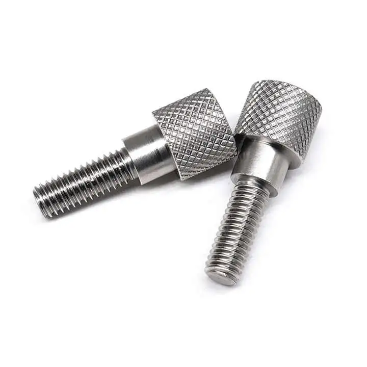 18-8 Ss Round Head with Knurl Shoulder Decorative Thumb Screws