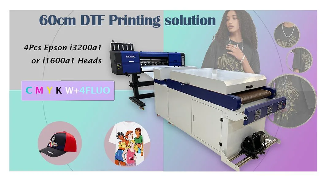 Digital Dtf Printer 4 EPS 3200 Printheads with Shaking Powder Machine