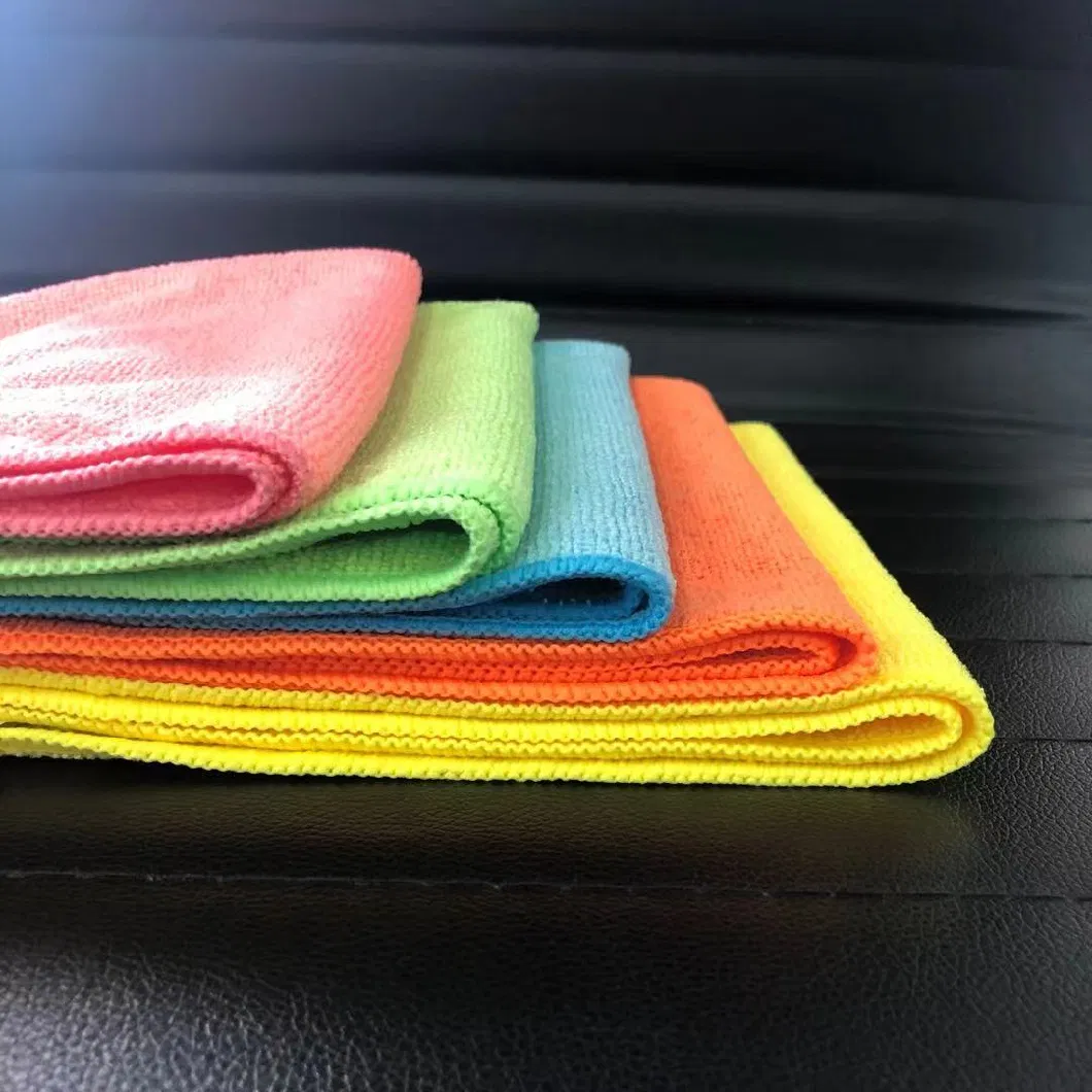 250GSM 40*40cm Microfiber Cleaning Cloth Kitchen Household Car Wash Bathroom Dish Clean