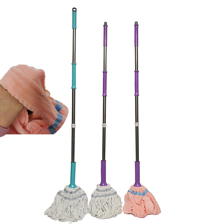 Simple Hands-Free Dry and Wet Mop 360 Degrees Magic Microfiber Cleaning Twist Mop