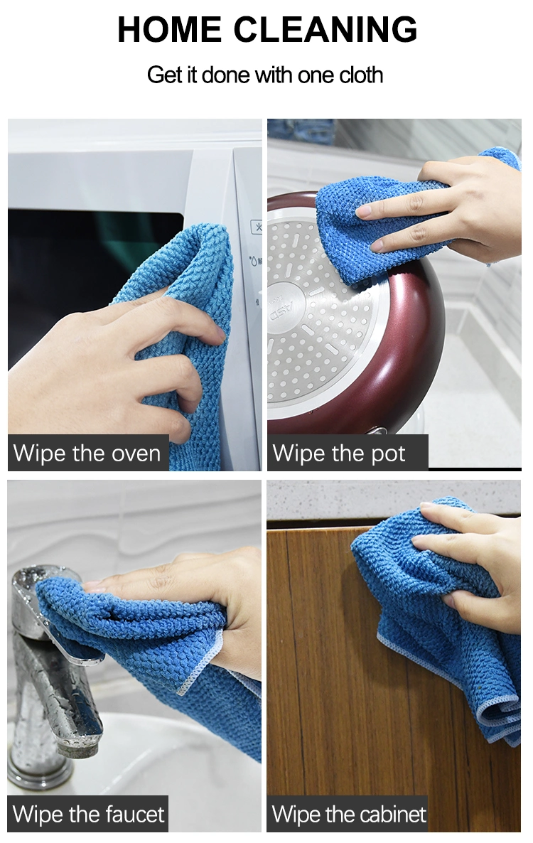 Nonstick Oil Washable Fast Drying Microfiber Kitchen Cleaning Dishcloths Towels Rags