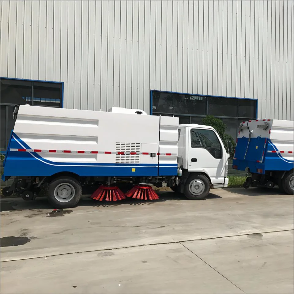 Road Floor Cleaning Machine Road Sweeping Vacuum Automatic Dumping Floor Sweeper Truck