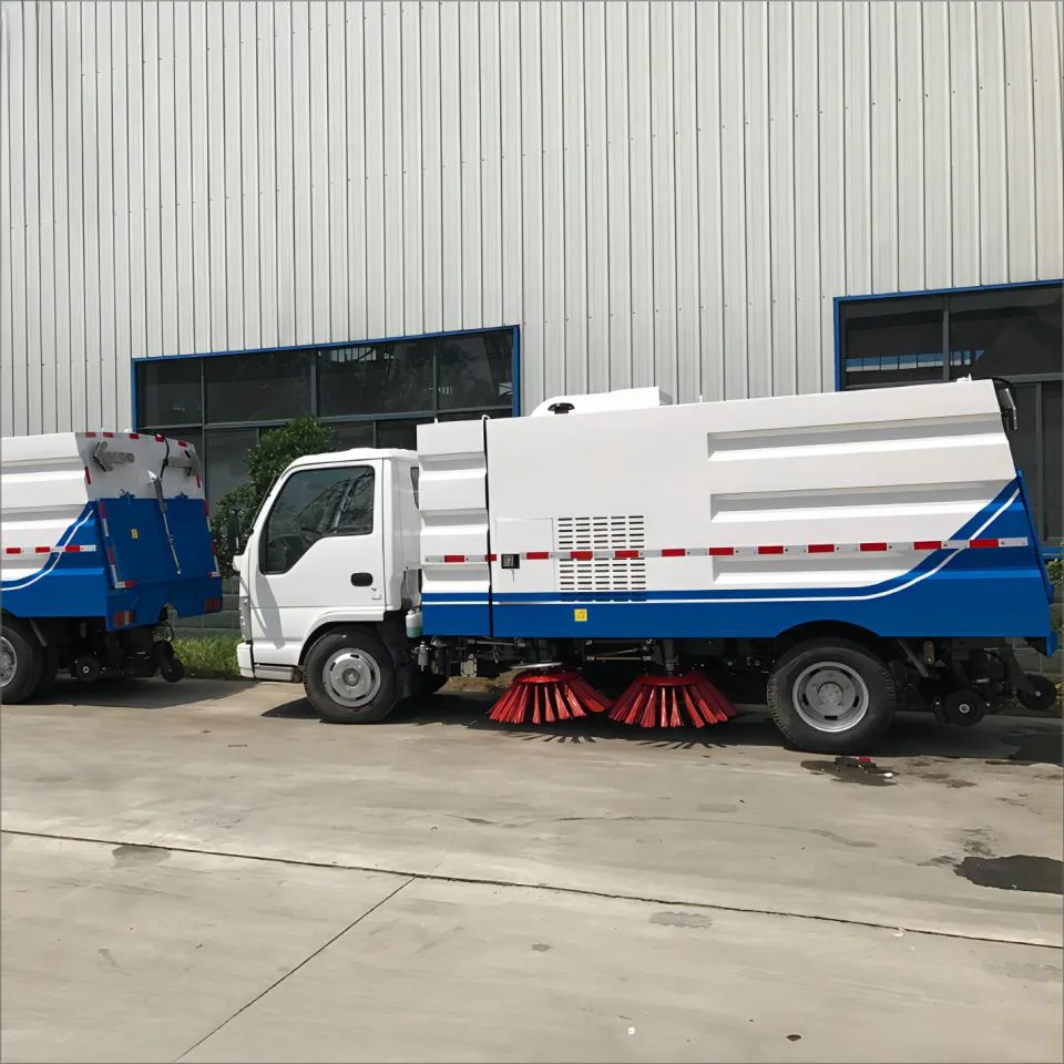 Road Floor Cleaning Machine Road Sweeping Vacuum Automatic Dumping Floor Sweeper Truck