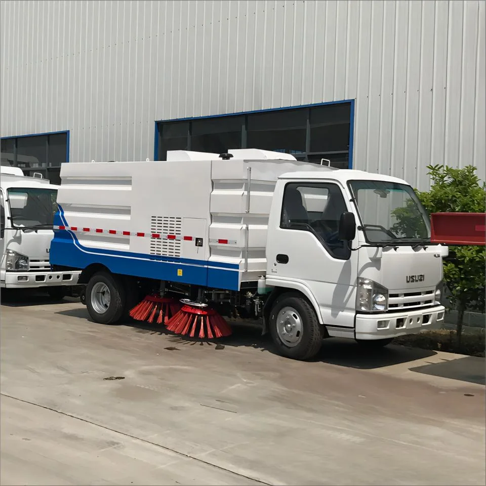 Road Floor Cleaning Machine Road Sweeping Vacuum Automatic Dumping Floor Sweeper Truck