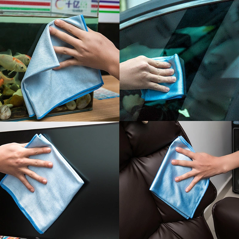 Wholesale Premium Streak Free Shinning Towel for Window Mirror Screen Microfibre Glass Cleaning Cloth