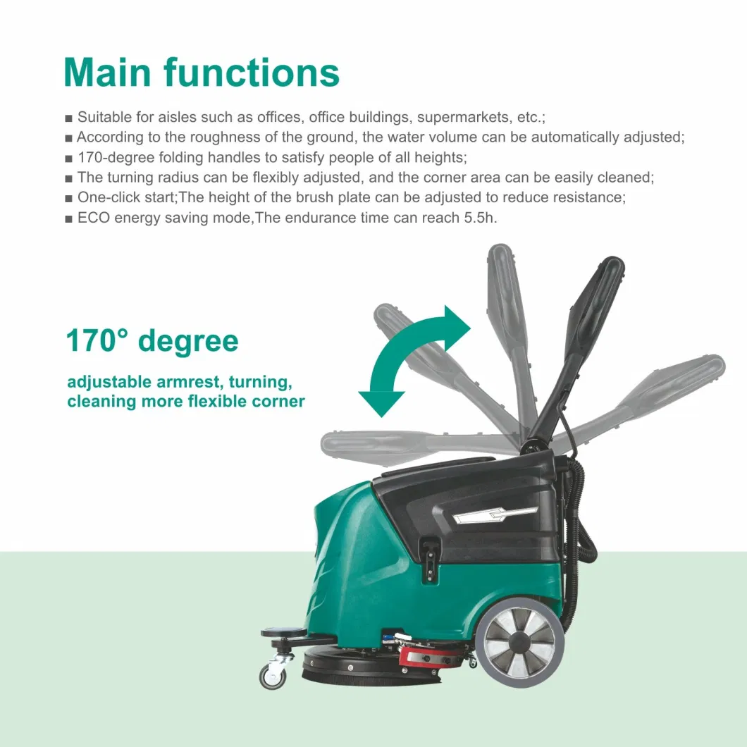 Professional Battery Single Disk Floor Scrubber Vacuum Cleaning Machine