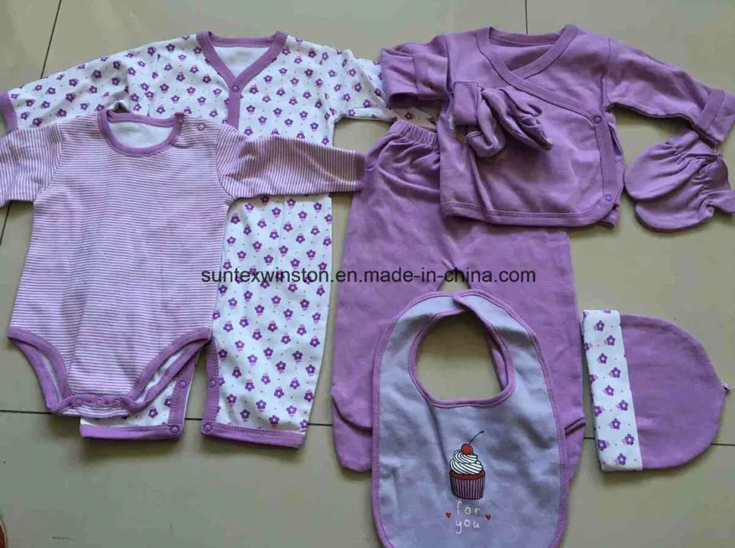 100% Cotton Newborn Baby Clothes-8PCS Set