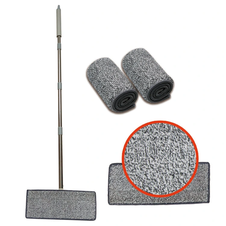 Hand Free Wringing Floor Cleaning Microfiber Mop Pads Wet or Dry Usage on Hardwood Laminate Tile Squeeze Mop and Bucket