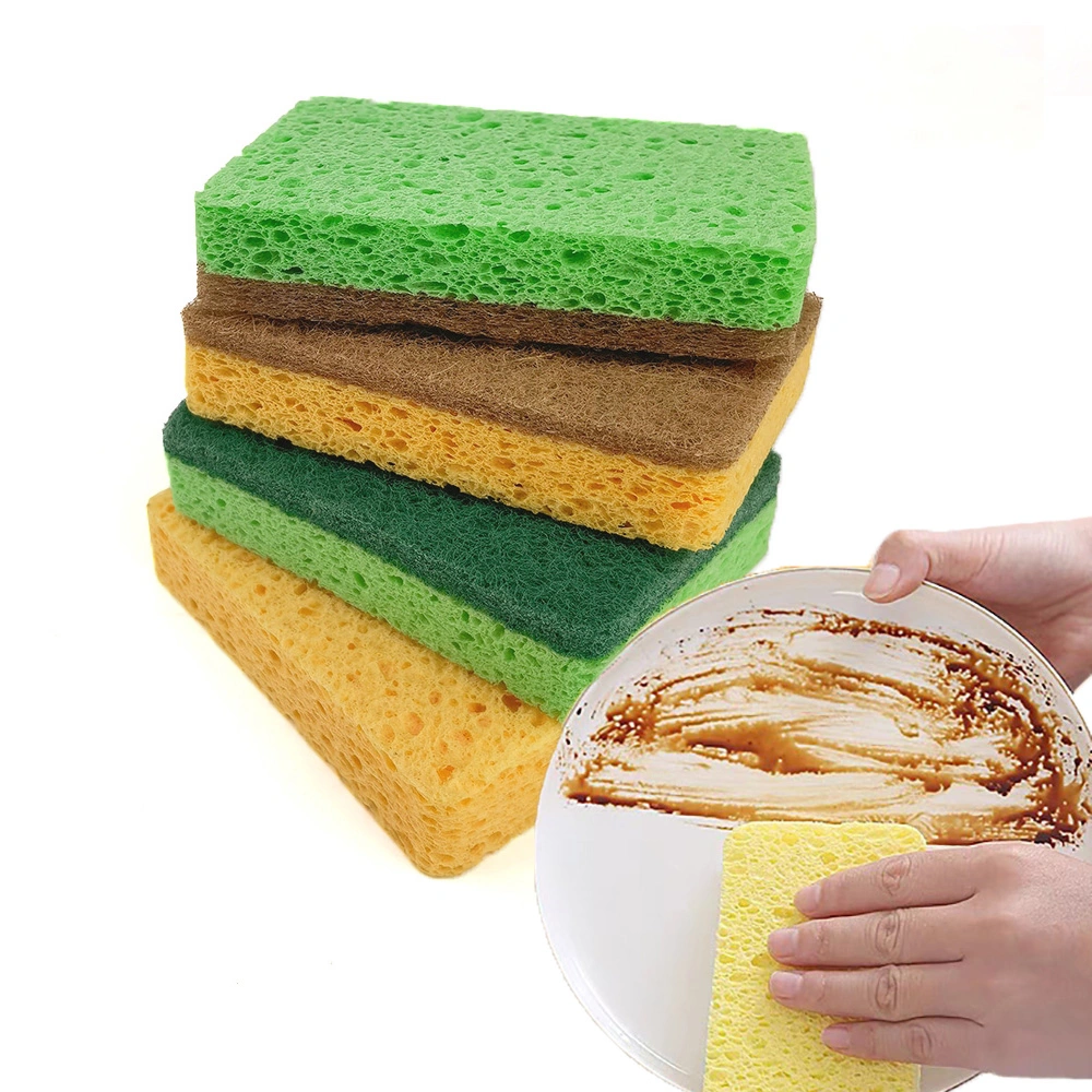 Wholesale Wood Pulp Cotton Sponge Wipe for Home