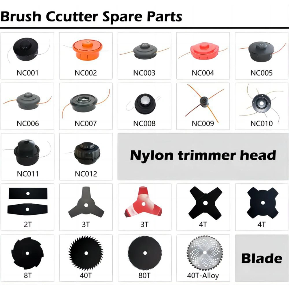 Brush Cutter Spare Parts Replacement Durable Nylon Grass Cutter Trimmer Head