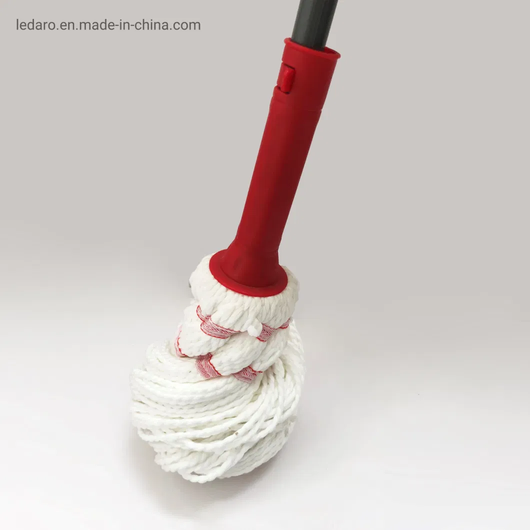 Wholesales Price Twist Mop with PP Plastic Pieces Microfibre Refill Metal Handle for Home and Office Cleaning