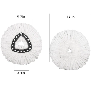 Spin Mop Replacement Head Easywring Mop Refills with Base Compatible with Vileda Triangle Spin Mop