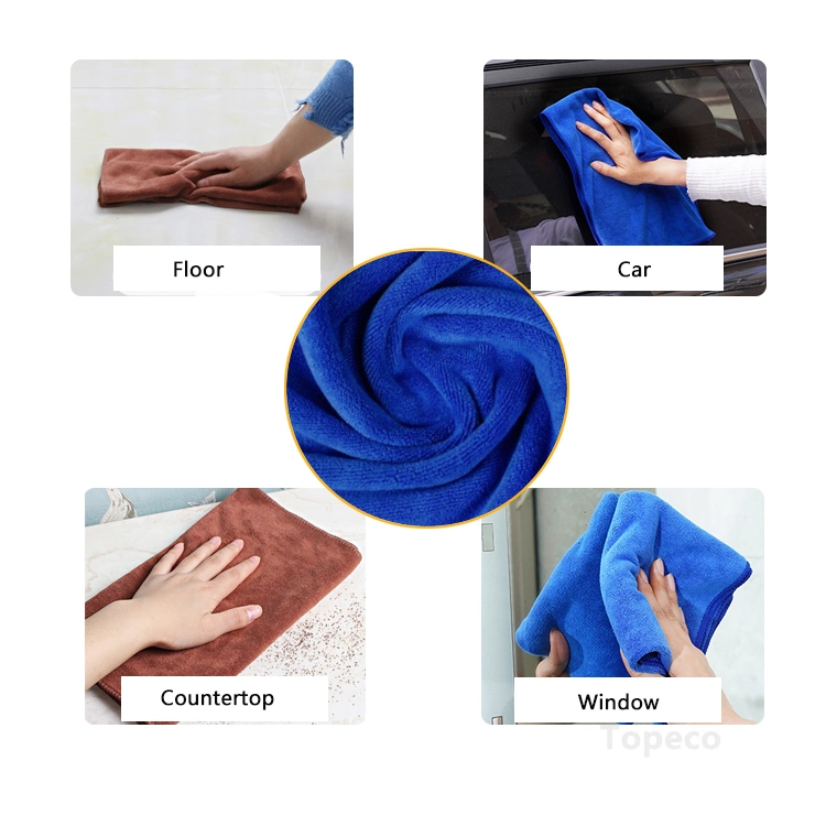 Topeco OEM Non-Abrasive Reusable for Household Car Care Microfiber Car Cleaning Cloth