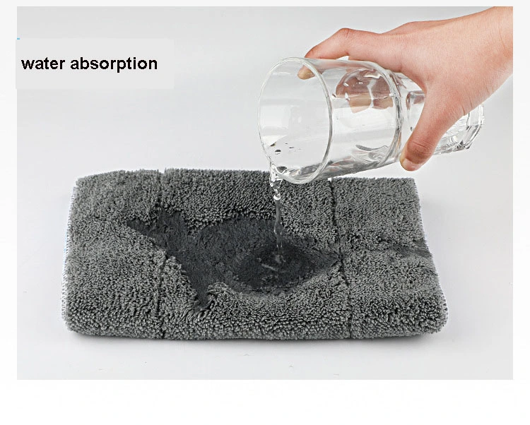 Durable 44cm Cleaning Cloth Microfiber Coral Fleece Velvet Mop Pad