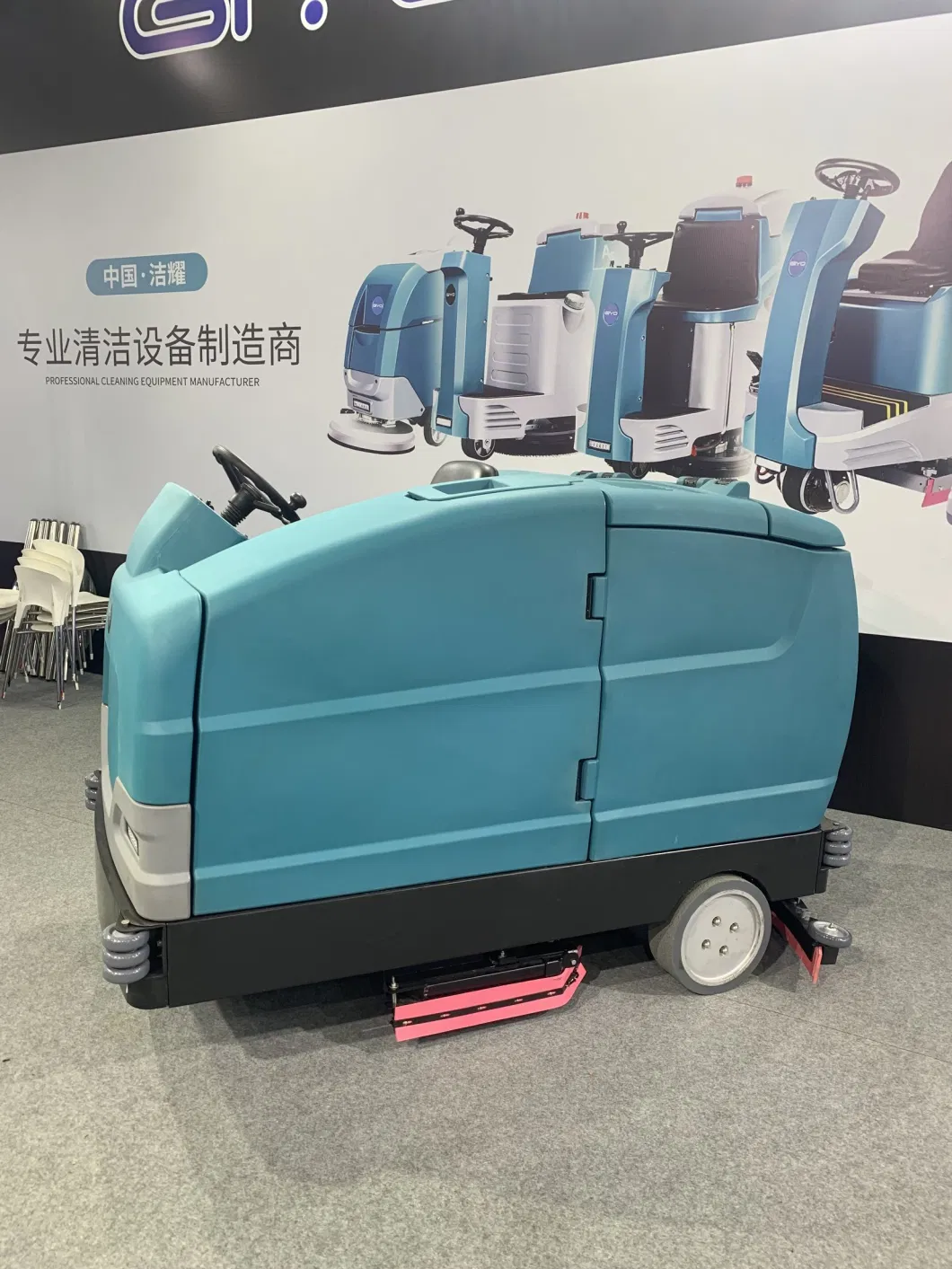 Industrial Ride on Tile Floor Scrubber Self-Propelled Multifunction 400L Automatic Cleaning Machine