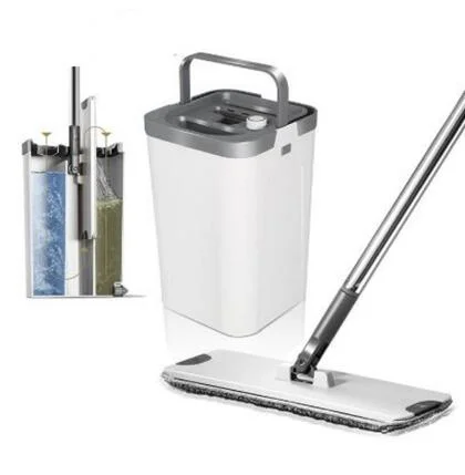 360 Degree Rotation Stainless Steel Removable Pole Handle Mop