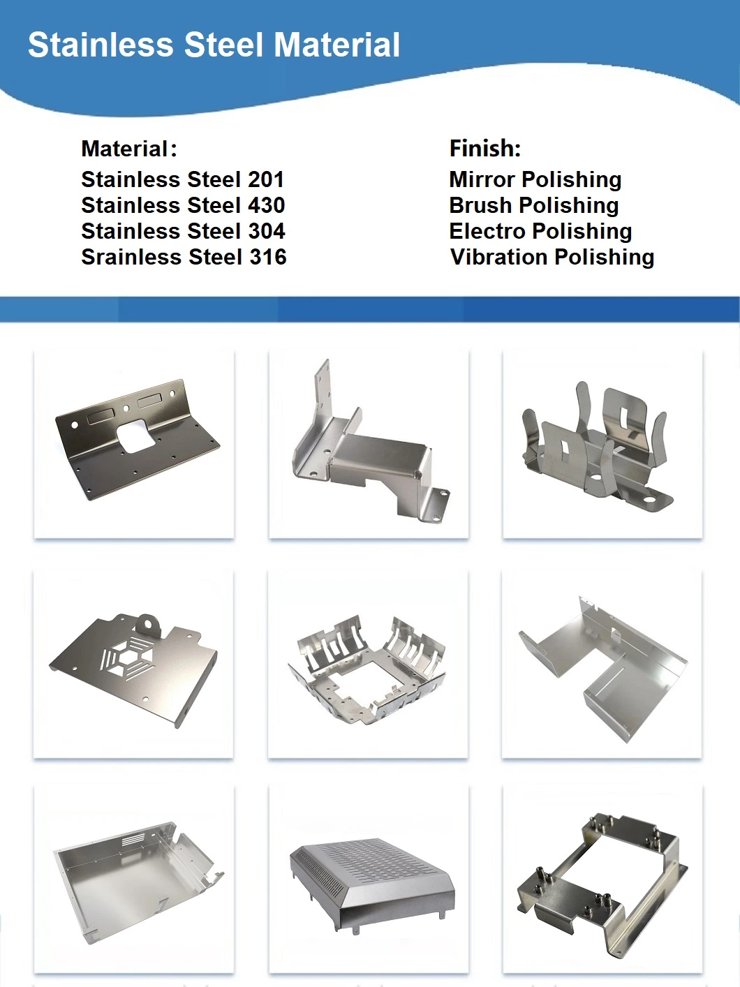 Custom Precision Stainless Steel Sheet Metal Punched Stamped Deep Drawn Stamping Part