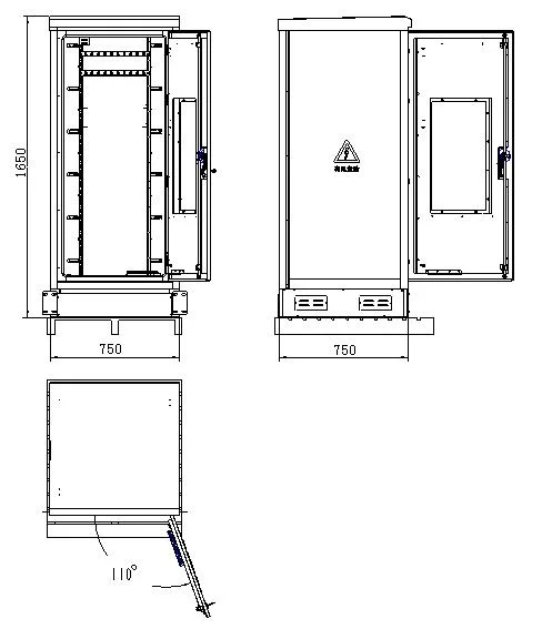 Custom 19 Inch Weatherproof IP65 IP55 Electrical Cabinet Distribution Box NEMA 4 4X Outdoor Electrical Enclosure