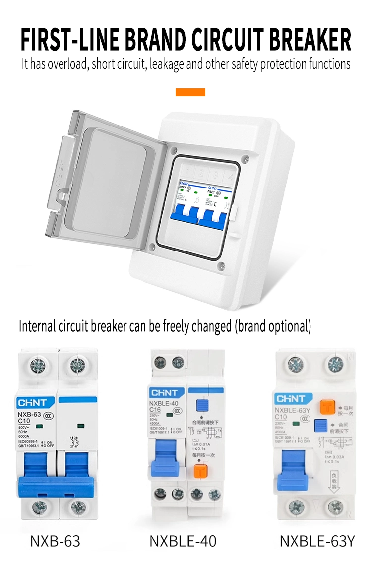 Phpc Plastic Waterproof Switch Box Electrical Enclosure Solar Panel Distribution Box for 4/6/9/12/18/24/36 Ways