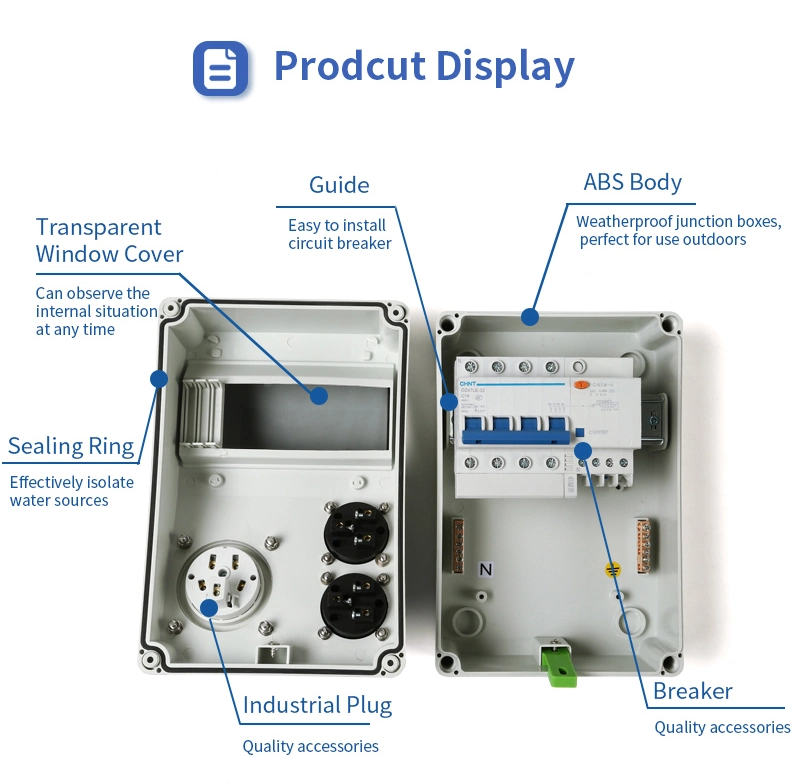 Hot Selling Portable Combination Socket Board Box IP55 Industrial Electrical Junction Boxes