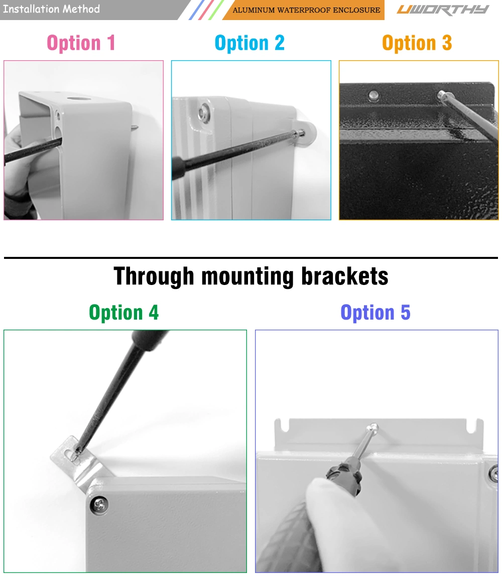 200X130X78 mm Aluminum Die Casting Showerproof Electrical Box Enclosure