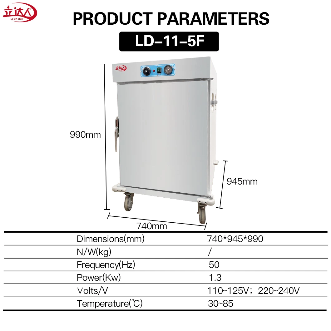 High Quality Commercial Food Warmers Cart Electric Heated Holding Cabinet Hot Food Cabinet for Banquet