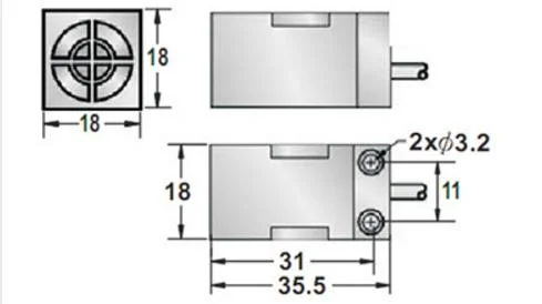 Kjtdq Square Type Proximity Sensor Y18 Housing Non Flushed Non Flushed10-30V