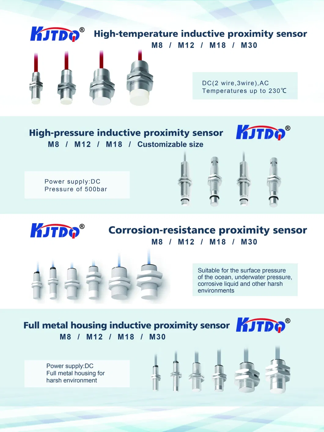 Kjtdq Square Type Proximity Sensor Y18 Housing Non Flushed Non Flushed10-30V