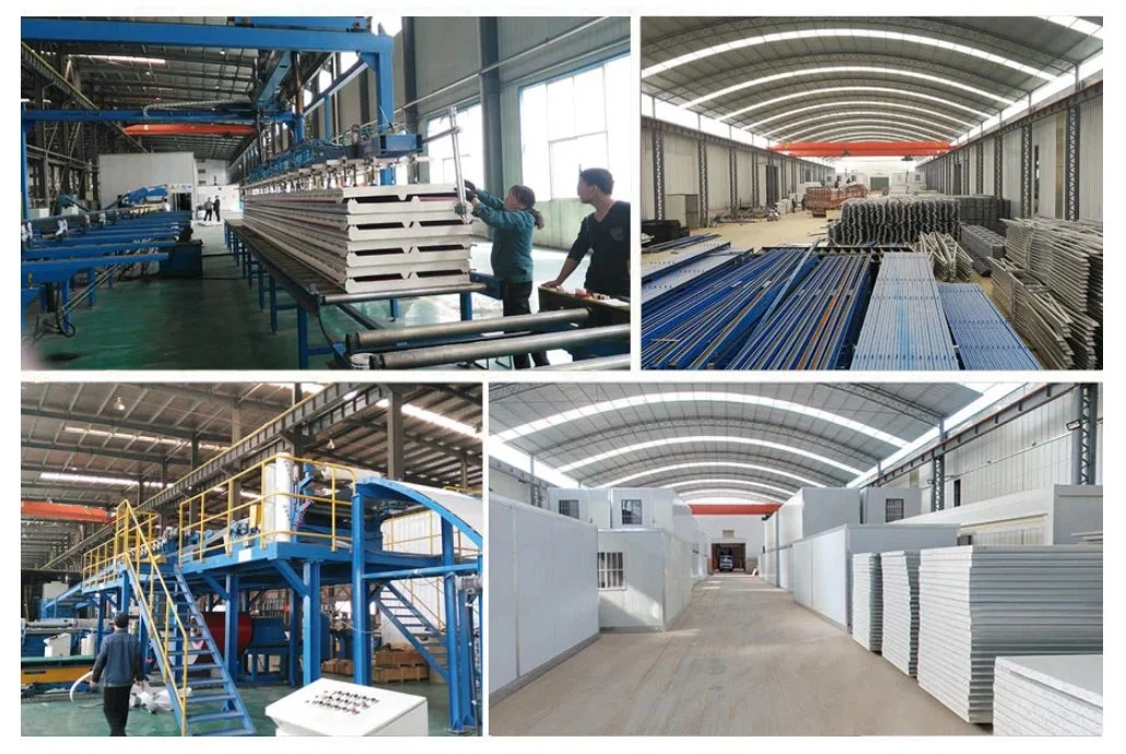 Temporary Steel Structure+Sandwich Panel for Prefabricated Home Kits K Type Prefab House