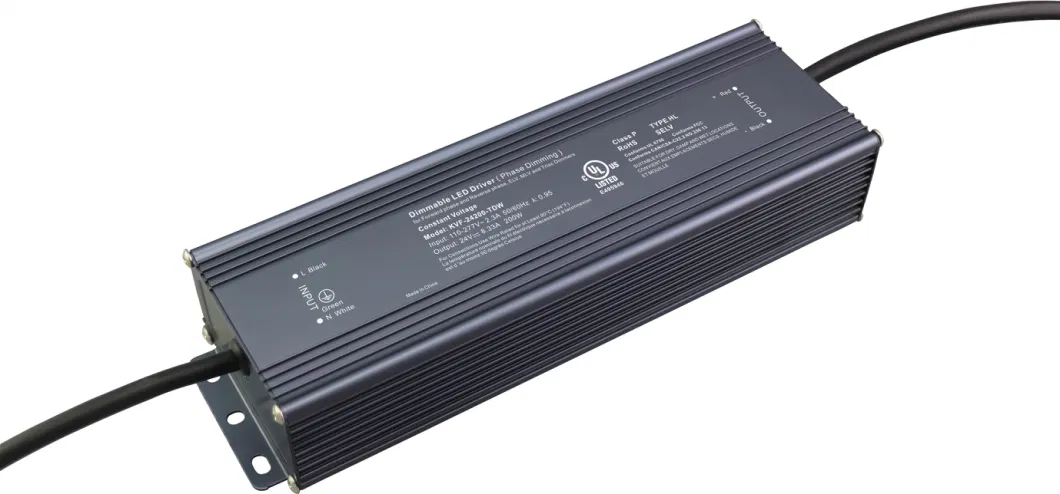 110-277V Input 12V 25A 24V 12.5A 300W Dimmable LED Driver cUL8750 Class P Constant Voltage Dimming LED Power Supply for Flood Lights