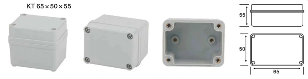 Kt 65X50X55 Waterproof Electrical Junction Boxes PVC Junction Box