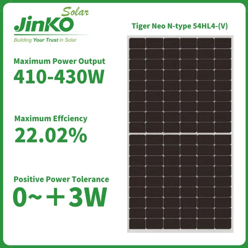 Topcon N Type Full Black Bifacial Double Glass Photovoltaic PV Panel Monocrytalline Solar Module 410W 420W 430W Solar Panel