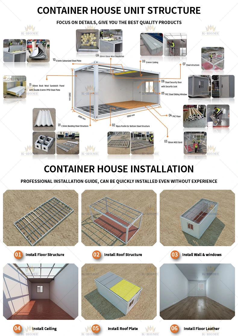 Fast Assemble Detachable Portable Site Modular House