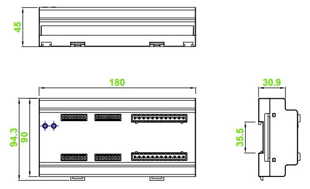 Acrel AC Multi-Circuit Energy Meter Class 0.5 Amc16z-Fak24/48 Multi-Channel DIN Rail Metering for Data Center