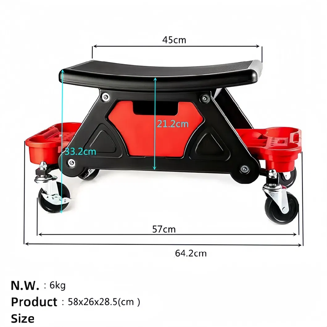 Wholesale Detailing Bucket Seat Customized Car Wash Tool Auto Detailing Rolling Stool Creeper